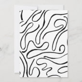 Minimalistische zwart-wit pensioenpartij kaart (Achterkant)