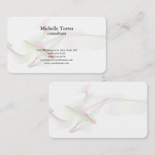 Minimalistische Zwart Wit Plain Modern Abstract Visitekaartje (Voorkant / Achterkant)