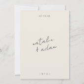 Minimalistische zwart-wit plezier retro foto bruil save the date (Achterkant)