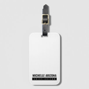 Minimalistische zwart-wit Professional Modern Bagagelabel