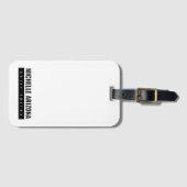 Minimalistische zwart-wit Professional Modern Bagagelabel (Voorkant (horizontaal))