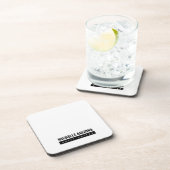 Minimalistische zwart-wit Professional Modern Bier Onderzetter (Rechterzijde)