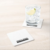 Minimalistische zwart-wit Professional Modern Kartonnen Onderzetters (Insitu)