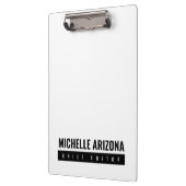Minimalistische zwart-wit Professional Modern Klembord (Links)