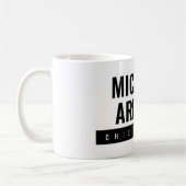 Minimalistische zwart-wit Professional Modern Koffiemok (Links)