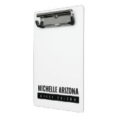 Minimalistische zwart-wit Professional Modern Mini Klembord (Angled2)