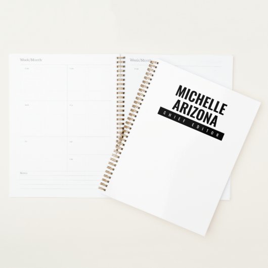 Minimalistische zwart-wit Professional Modern Planner (Display)