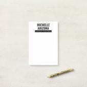 Minimalistische zwart-wit Professional Modern Post-it® Notes (Op bureau)