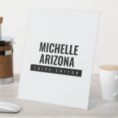 Minimalistische zwart-wit Professional Modern Reclamebord Met Voetstuk (Insitu)