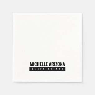 Minimalistische zwart-wit Professional Modern Servet