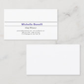 Minimalistische Zwart Wit Professioneel Modern Visitekaartje (Voorkant / Achterkant)