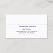 Minimalistische Zwart Wit Professioneel Modern Visitekaartje (Voorkant)