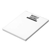 Minimalistische Zwart & Wit Professionele Modern Notitieblok (Linkerzijde)