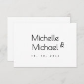 Minimalistische zwart-wit professionele moderne na bedankkaart (Voorkant / Achterkant)