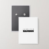 Minimalistische zwart-wit professionele moderne na button (Voorkant / Achterkant)