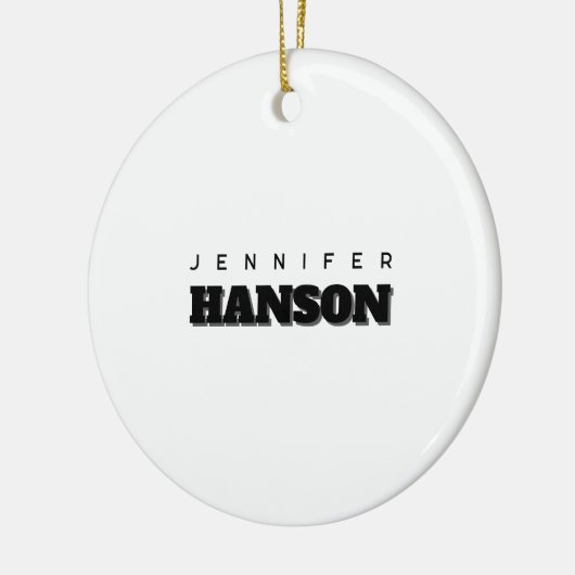 Minimalistische zwart-wit professionele moderne na keramisch ornament (Links)