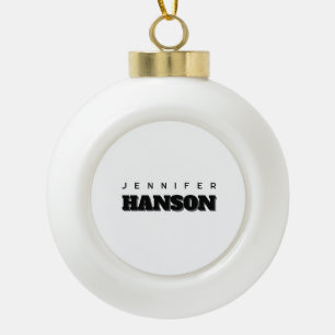 Minimalistische zwart-wit professionele moderne na keramische bal ornament