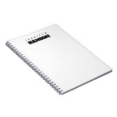 Minimalistische Zwart-Wit Professionele Moderne Na Notitieboek (Rechterzijde)