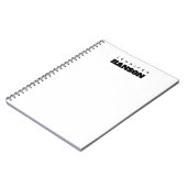 Minimalistische Zwart-Wit Professionele Moderne Na Notitieboek (Linkerzijde)