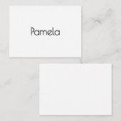 Minimalistische zwart-wit professionele moderne na notitiekaartje (Voorkant / Achterkant)