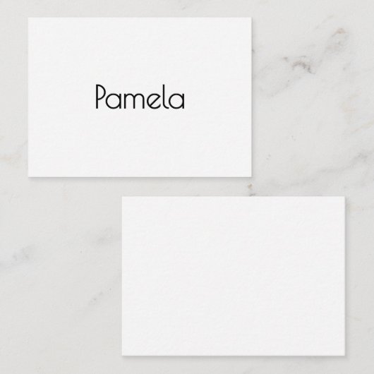 Minimalistische zwart-wit professionele moderne na notitiekaartje (Voorkant / Achterkant)