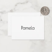 Minimalistische zwart-wit professionele moderne na notitiekaartje (Voorkant / Achterkant in situ)