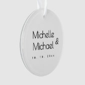 Minimalistische zwart-wit professionele moderne na ornament (voorkant)