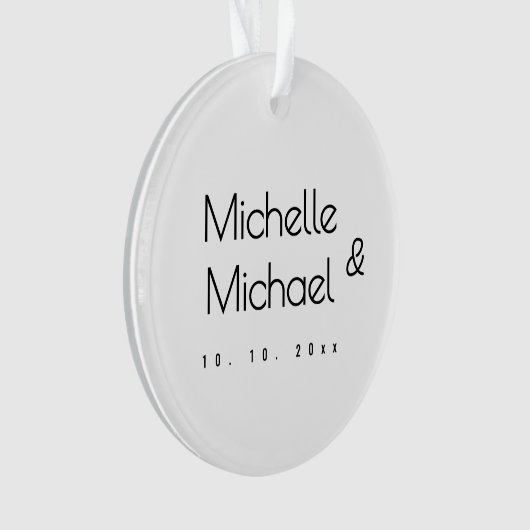 Minimalistische zwart-wit professionele moderne na ornament (voorkant)