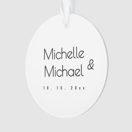 Minimalistische zwart-wit professionele moderne na ornament (voorkant)