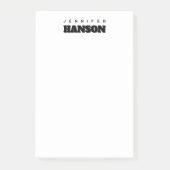 Minimalistische zwart-wit professionele moderne na post-it® notes (Voorkant)