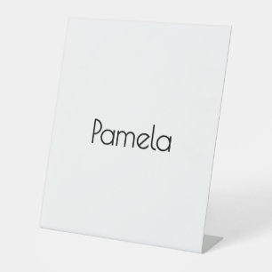 Minimalistische zwart-wit professionele moderne na reclamebord met voetstuk