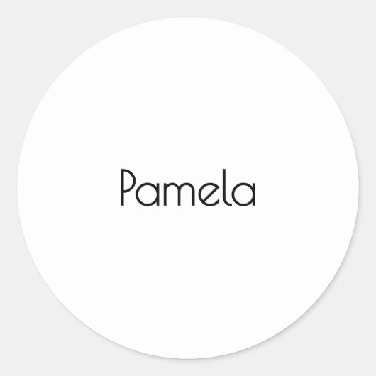 Minimalistische zwart-wit professionele moderne na ronde sticker (Voorkant)