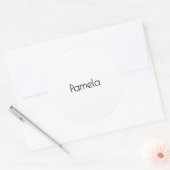 Minimalistische zwart-wit professionele moderne na ronde sticker (Envelop)