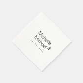 Minimalistische zwart-wit professionele moderne na servet (Hoek)