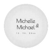 Minimalistische zwart-wit professionele moderne na snijplank (Voorkant)