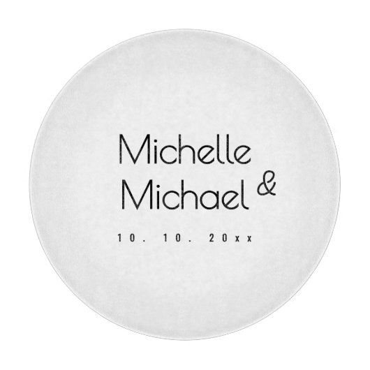 Minimalistische zwart-wit professionele moderne na snijplank (Voorkant)