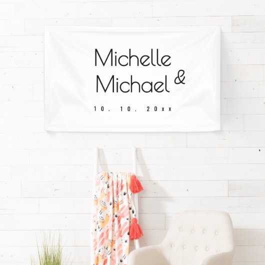 Minimalistische zwart-wit professionele moderne na spandoek (Insitu)