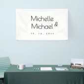 Minimalistische zwart-wit professionele moderne na spandoek (Beurs)