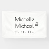 Minimalistische zwart-wit professionele moderne na spandoek (Horizontaal)