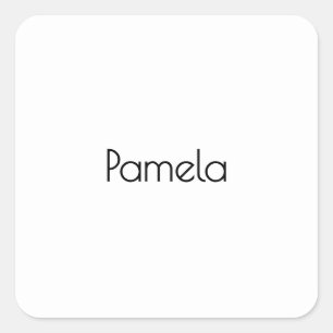 Minimalistische zwart-wit professionele moderne na vierkante sticker