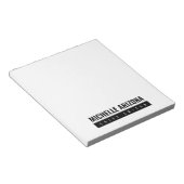 Minimalistische Zwart & Wit Professionele Moderne Notitieblok (Schuin)