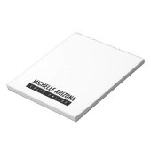 Minimalistische Zwart & Wit Professionele Moderne Notitieblok (Linkerzijde)