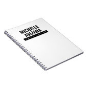Minimalistische Zwart & Wit Professionele Moderne Notitieboek (Rechterzijde)