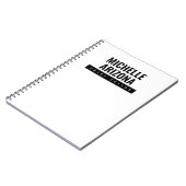 Minimalistische Zwart & Wit Professionele Moderne Notitieboek (Linkerzijde)