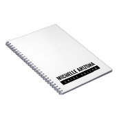Minimalistische Zwart & Wit Professionele Moderne Notitieboek (Rechterzijde)