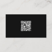 Minimalistische zwart-wit QR Code Corporation Visitekaartje (Voorkant)