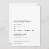 Minimalistische zwart-wit QR-code moderne bruiloft Kaart (Voorkant / Achterkant)