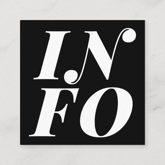 Minimalistische Zwart Wit QR Code Online Trouwinfo Informatiekaartje (Achterkant)