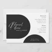 Minimalistische Zwart Wit QR Code uitnodiging (Voorkant)