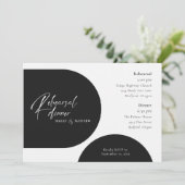 Minimalistische Zwart Wit QR Code uitnodiging (Staand voorkant)